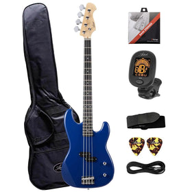 Artist APB Blue Bass Guitar w/ Accessories